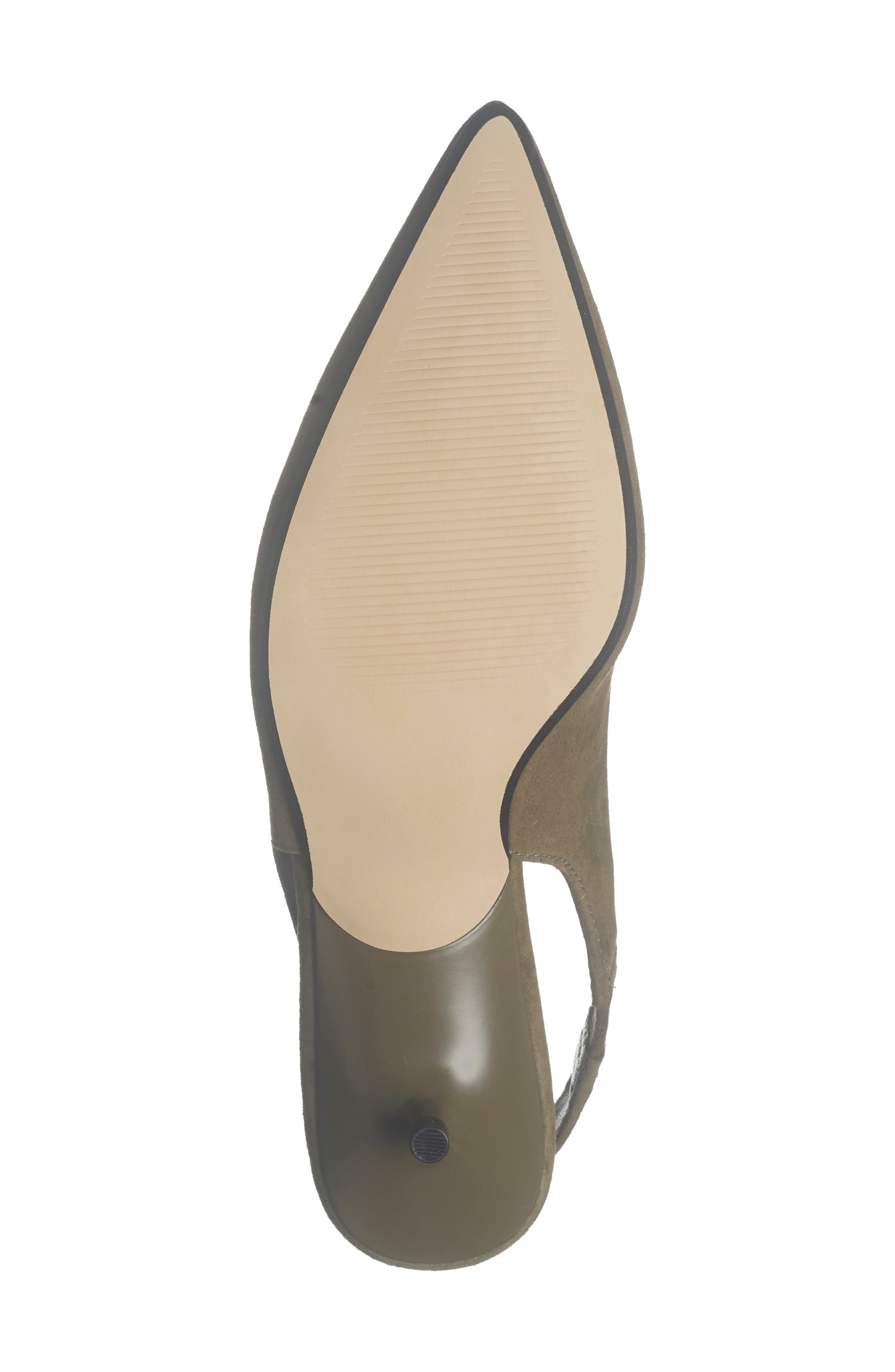 Leilany Pointed Toe Slingback Pump, Alternate, color, OLIVE SUEDE