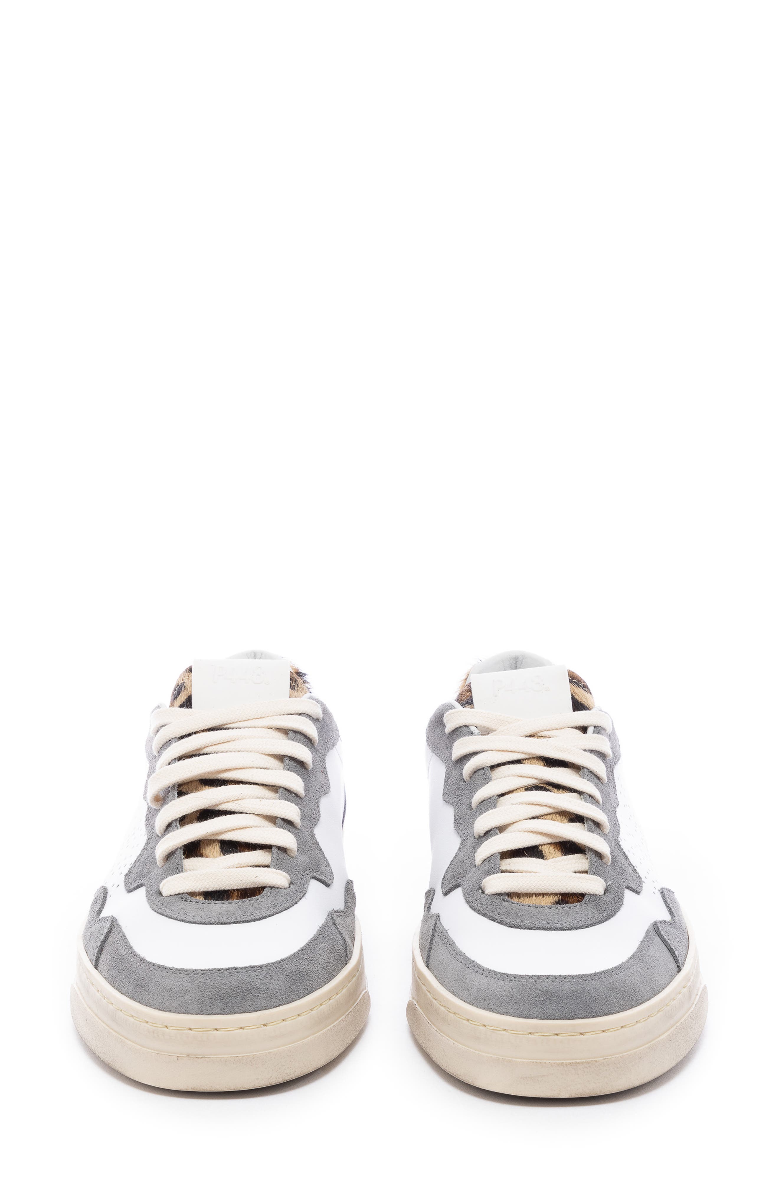 P448 Bali Lace-Up Sneaker, Alternate, color, White/ Leopard Brown