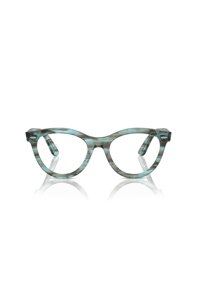 Ray-Ban 51mm Round optical glasses, Alternate, color, Green
