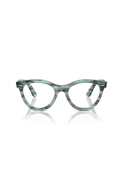 Ray Ban Ray-ban 51mm Round Optical Glasses In Green