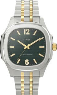 Timex® Marquis Croc-Embossed Leather Strap Watch