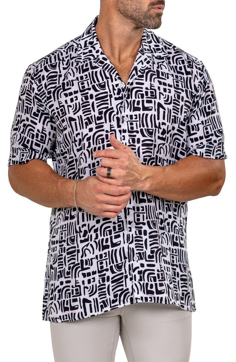 Maceoo Apachi Marthyr0249 White Camp Shirt, Alternate, color, 