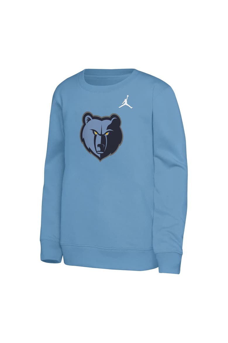 Youth Jordan Brand Light Blue Memphis Grizzlies Courtside Statement Edition Sweatshirt, Alternate, color, Light Blue