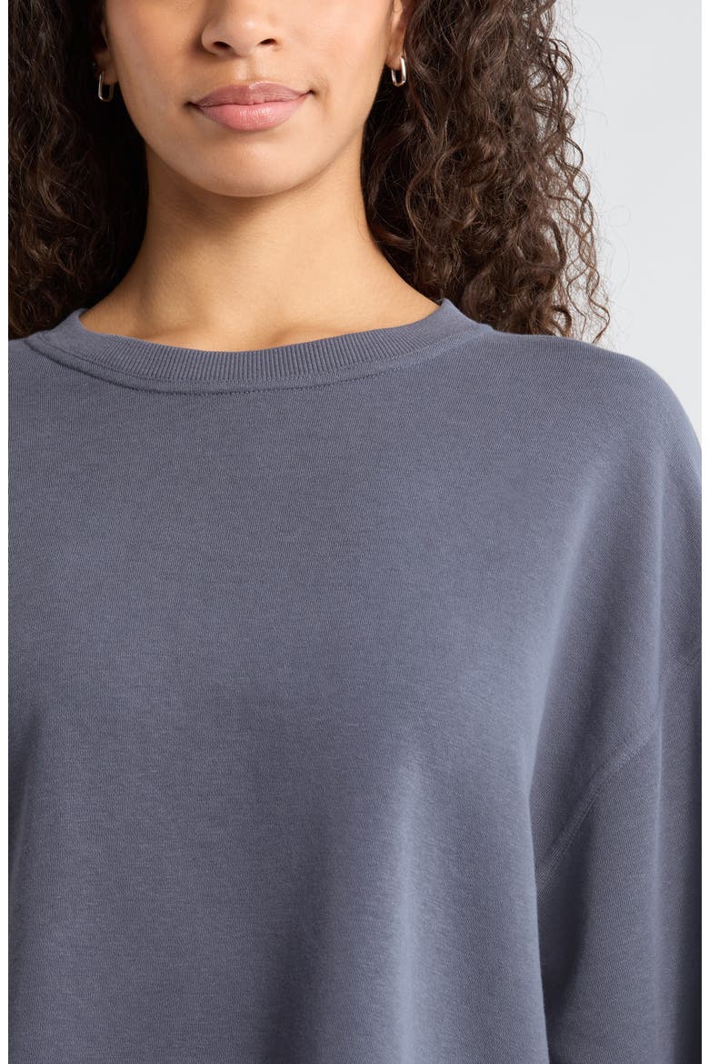 Go Easy French Terry Crewneck Sweatshirt, Alternate, color, NAVY ARMADA