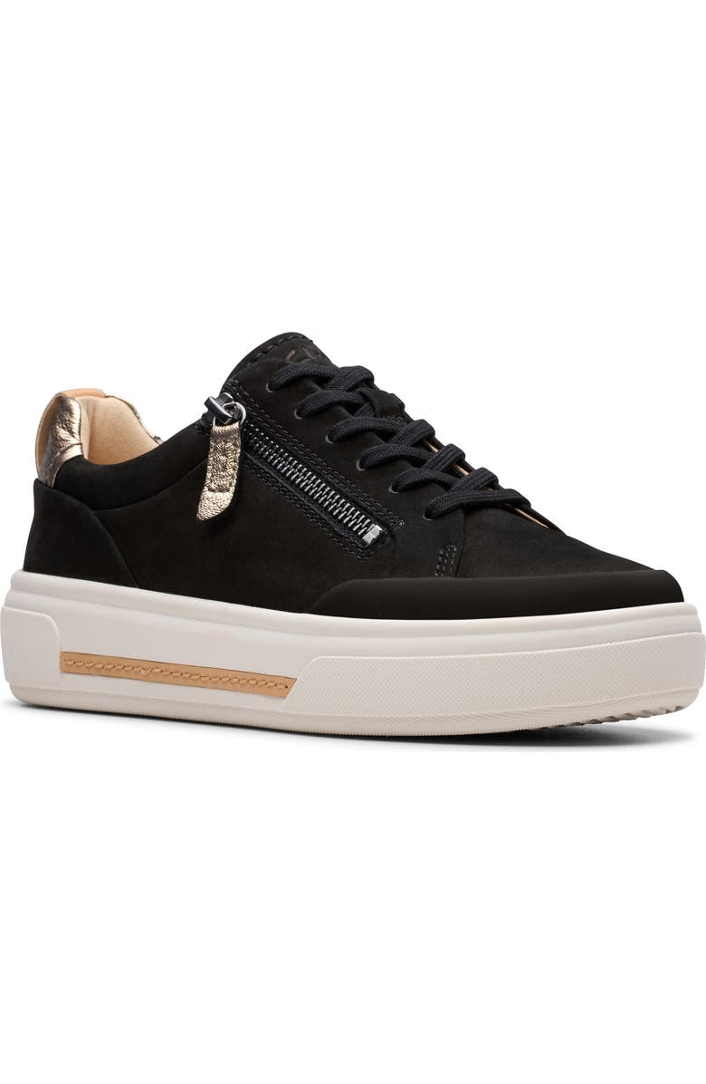 Clarks<sup>®</sup> Hollyhock Zip Platform Sneaker, Main, color,