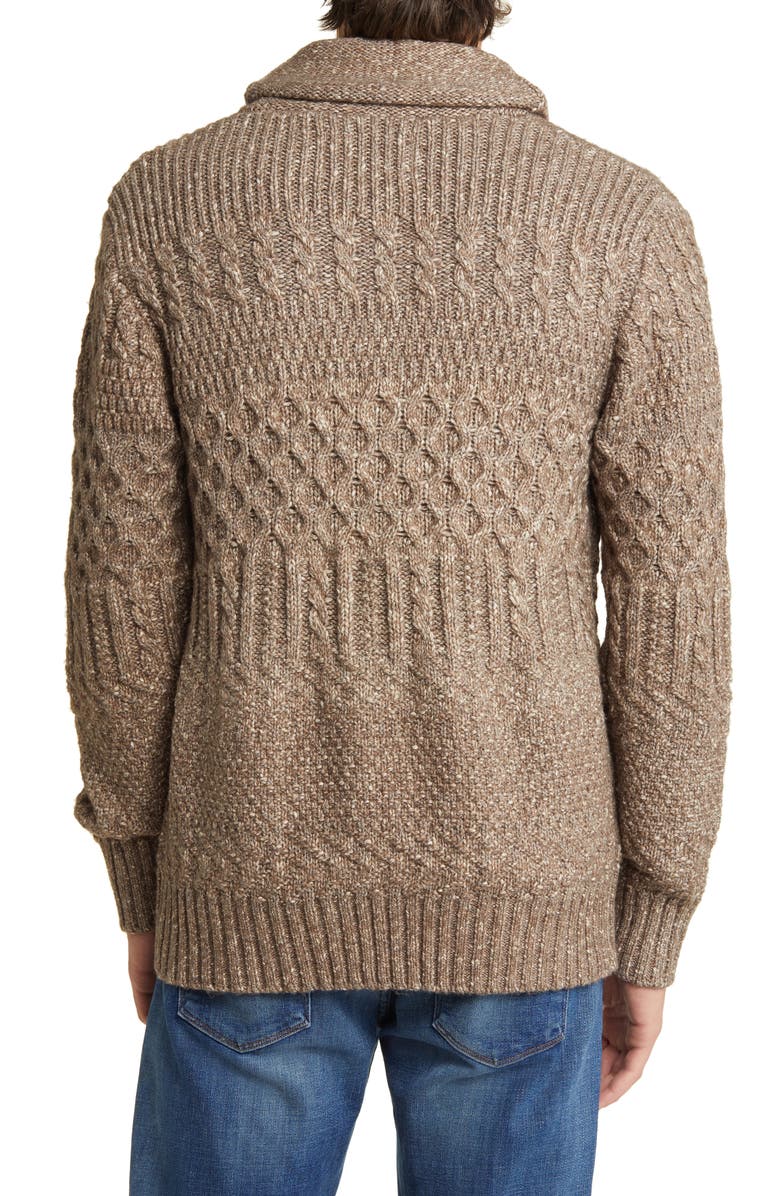 Schott NYC Marled Shawl Collar Cardigan, Alternate, color,