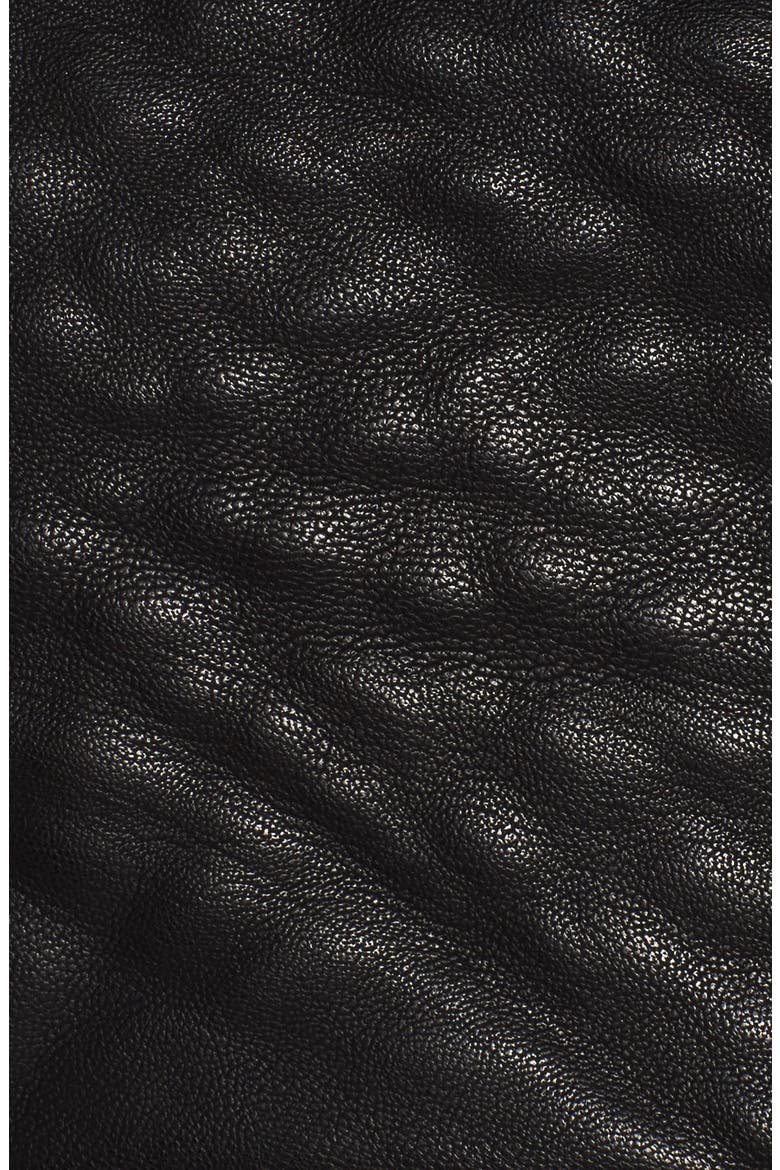 Andrew Marc Billie Faux Leather Vest, Alternate, color, BLACK