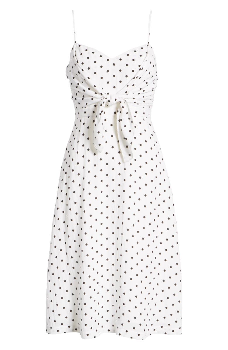 All in Favor Stripe Tie Front Midi Dress, Alternate, color,