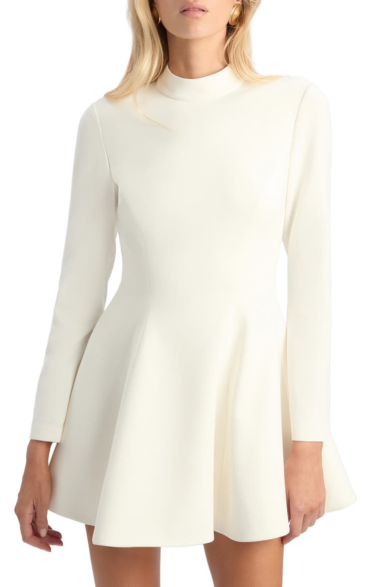 Zephyra Long Sleeve Minidress, Alternate, color, ORCHID WHITE