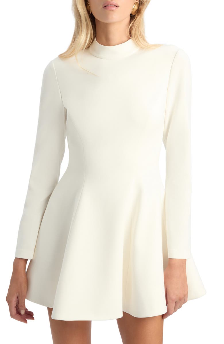 Bardot Zephyra Long Sleeve Minidress, Alternate, color, Orchid White