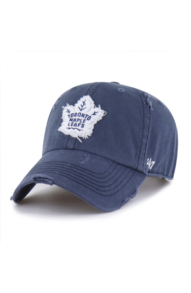 '47 Men's '47 Navy Toronto Maple Leafs Weathered Clean Up Adjustable Hat, Main, color, Navy