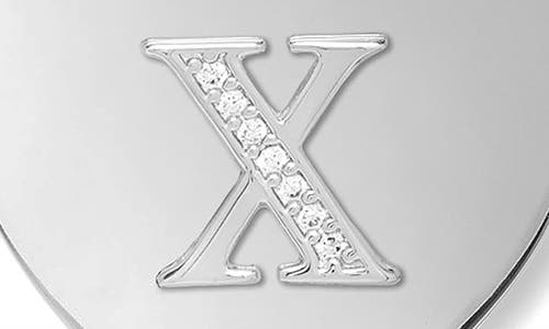 Melinda Maria Love Letters Initial Heart Medallion Necklace In Silver X