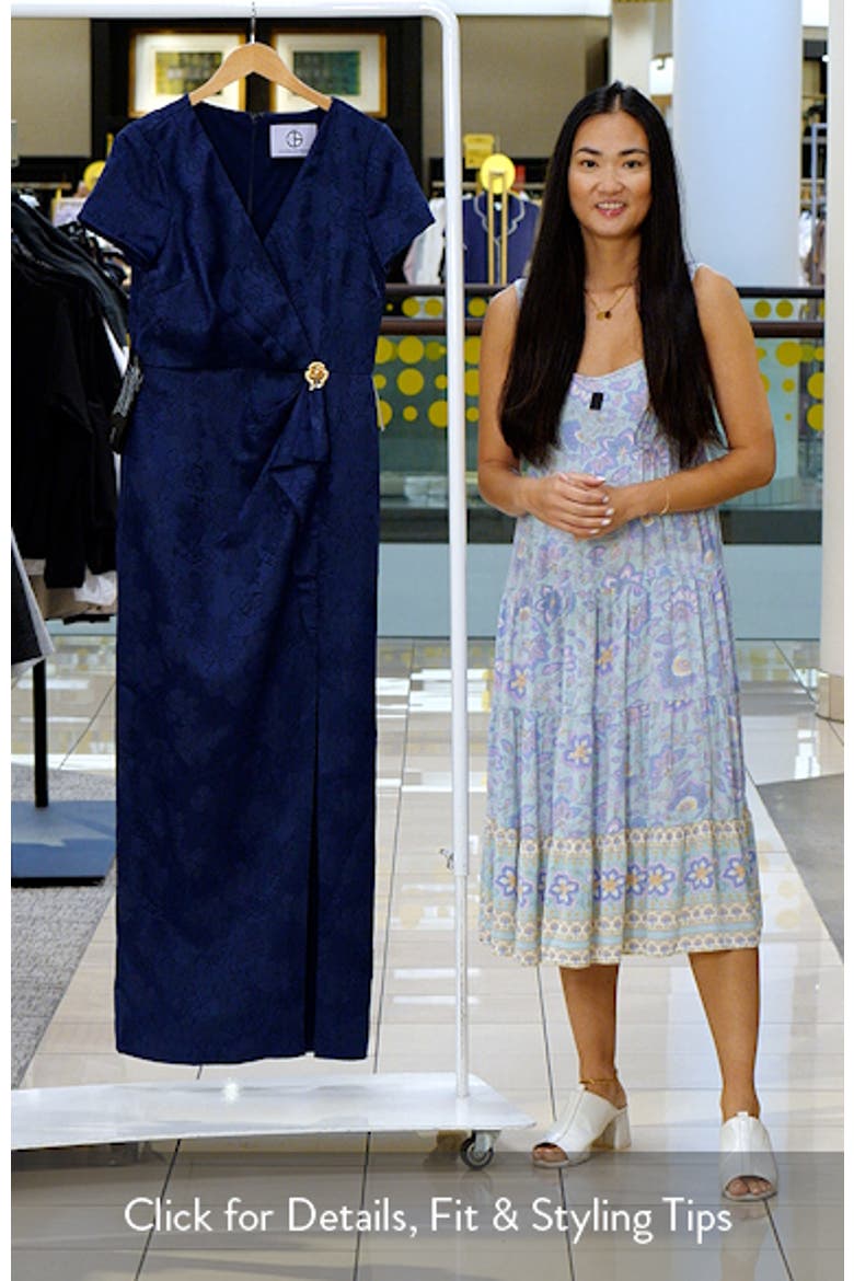 Aidy Faux Wrap Column Gown video