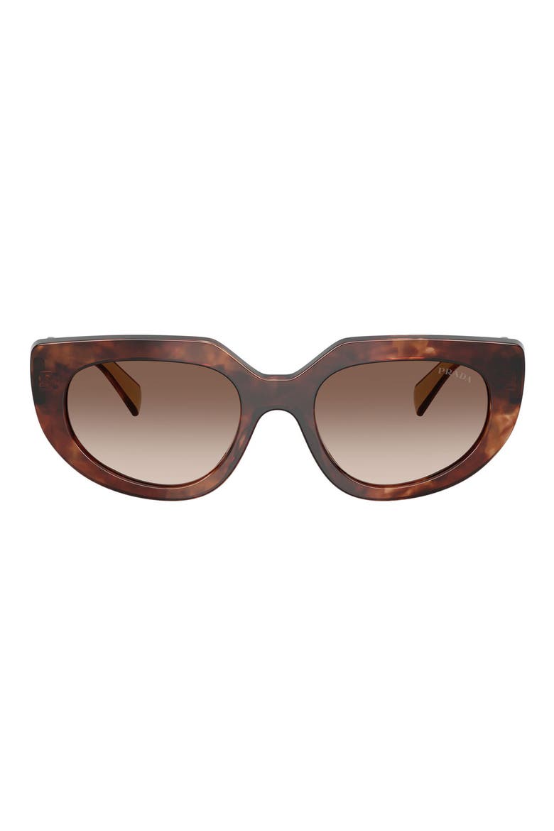 54mm Oval Sunglasses, Main, color, CARAMEL TORTOISE / BROWN