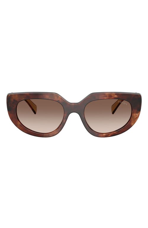 Prada 54mm Oval Sunglasses in Caramel Tortoise/brown at Nordstrom