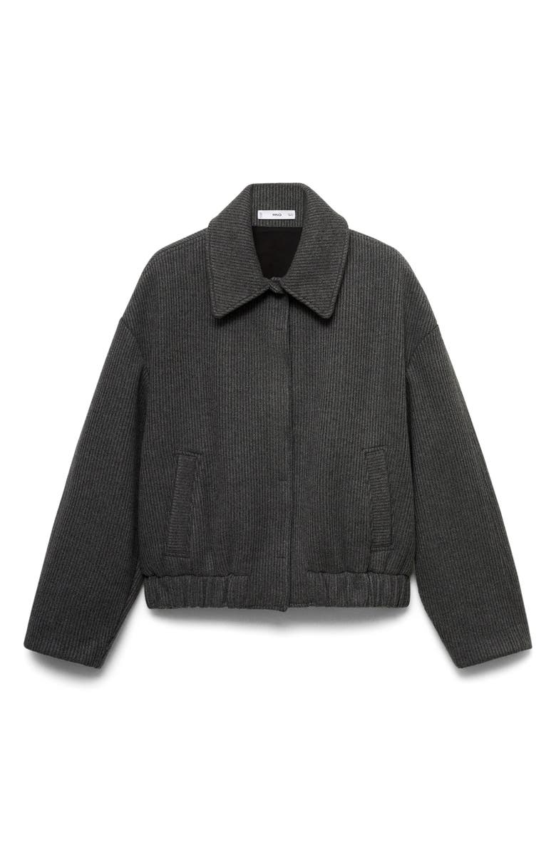 MANGO Rib Knit Jacket, Alternate, color, 