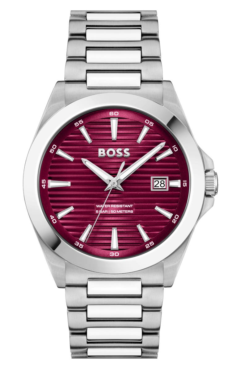 BOSS Strike Bracelet Watch, 41mm, Main, color,