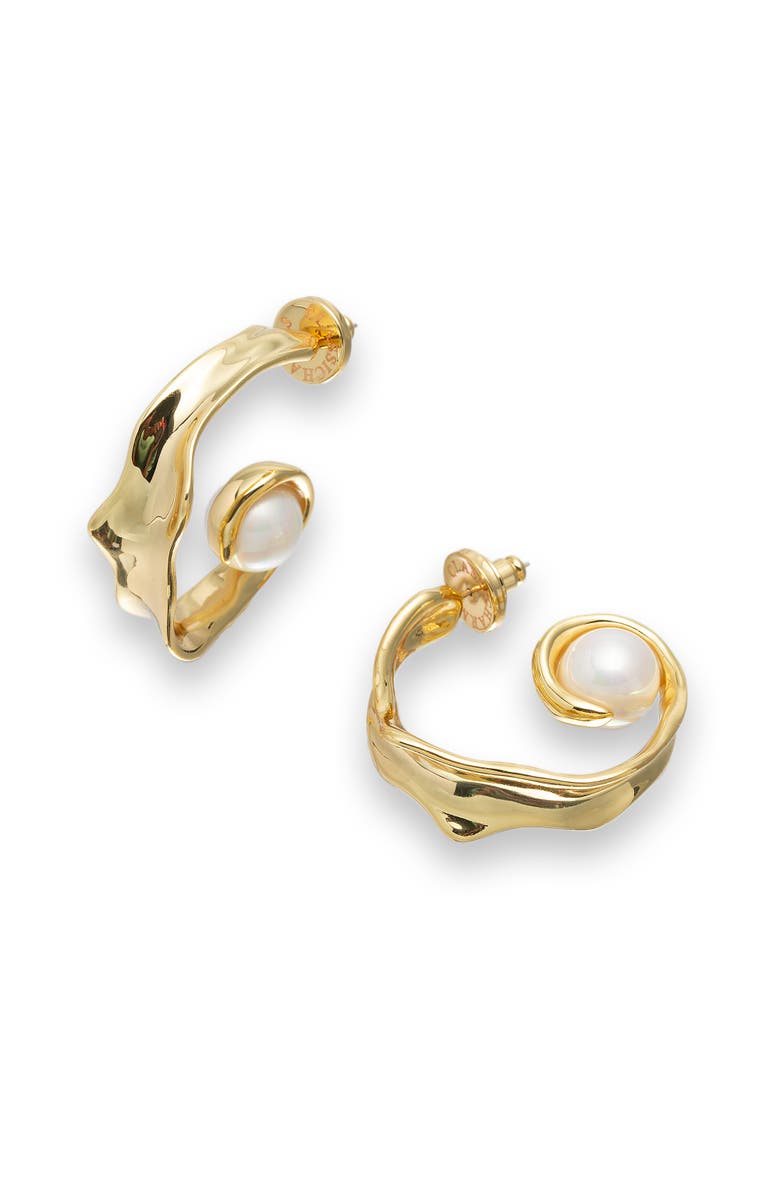 Classicharms Natalie Molten Sculptural Hoop Earrings, Main, color, Gold