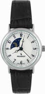 Peugeot Sun-Moon Round Vintage Leather Watch- 26MM