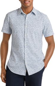 Bonobos Tech Slim Fit Floral Performance Short Sleeve Button-Up Shirt