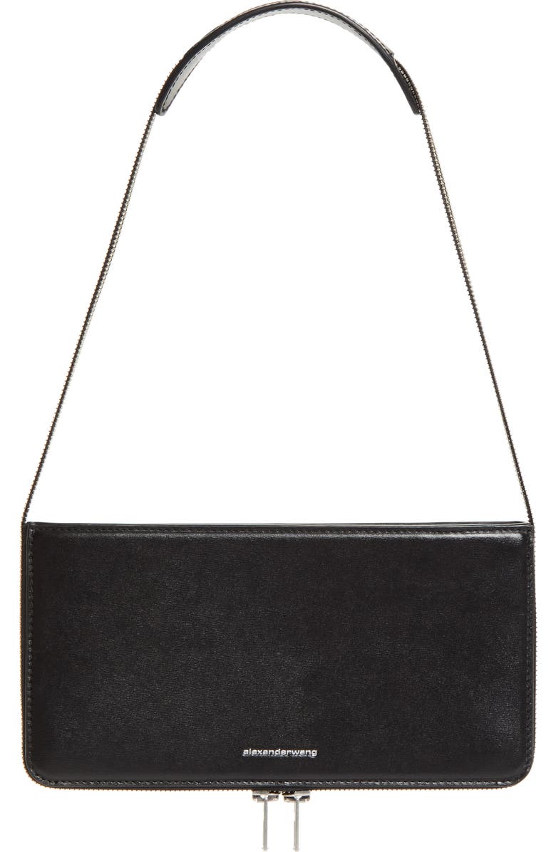 Alexander Wang Siren Pochette Leather Shoulder Bag, Main, color, Black