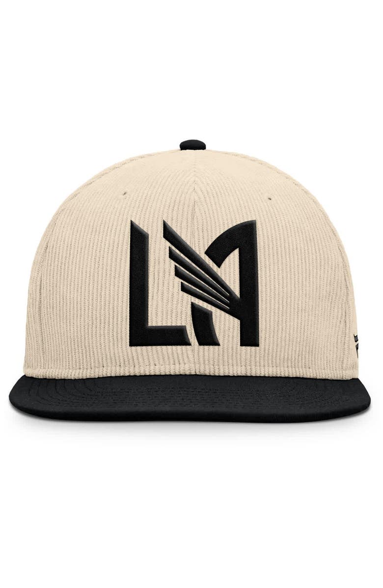 FANATICS Men's Fanatics Cream LAFC Tempo Corduroy Snapback Hat, Alternate, color, 