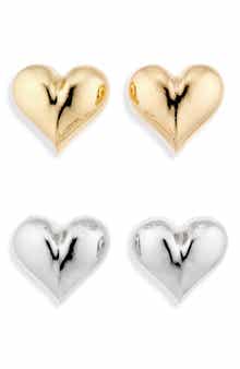 Tasha 2-Pack Heart Stud Earrings
