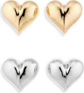 Tasha 2-Pack Heart Stud Earrings