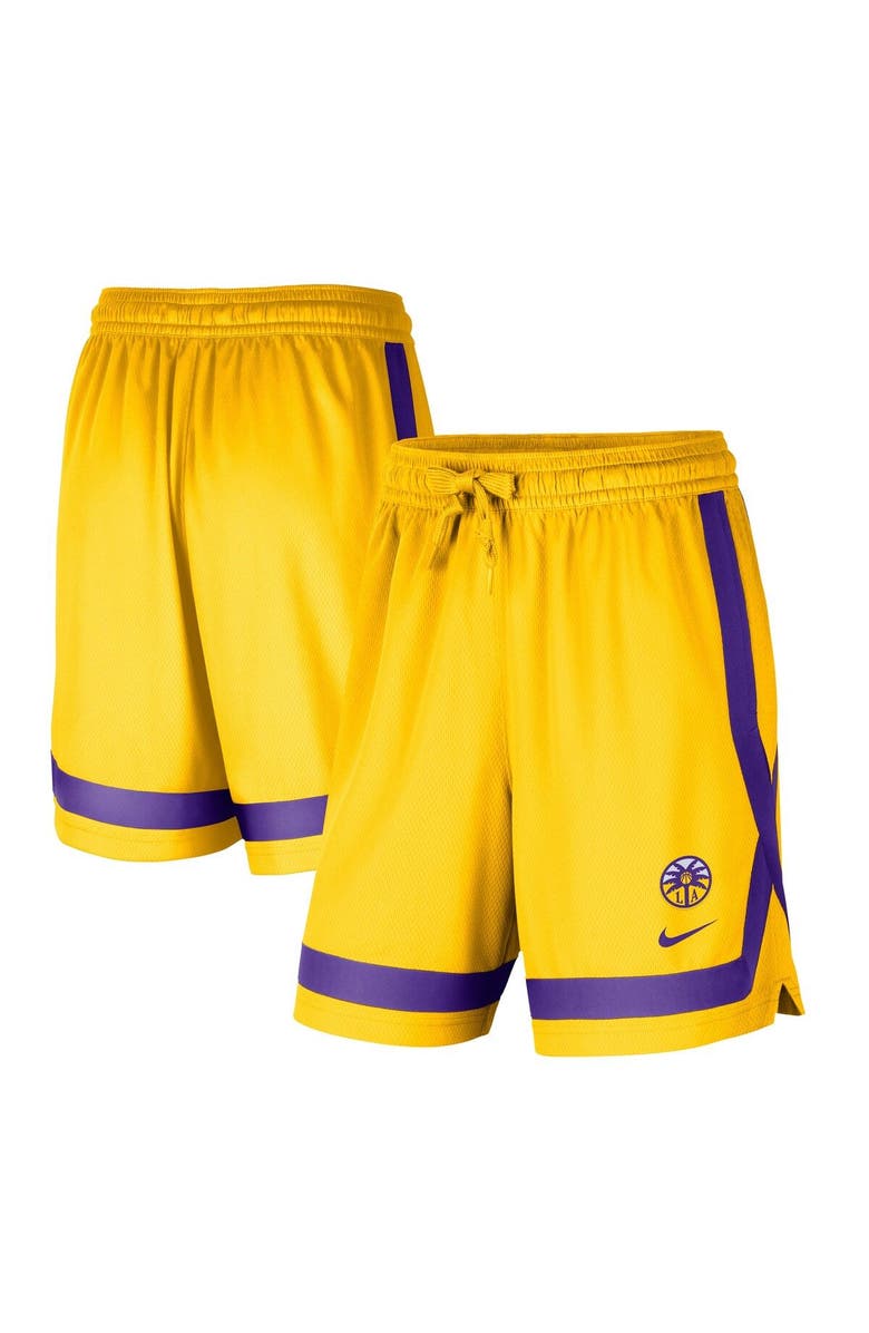 Nike Women's Nike Yellow Los Angeles Sparks Practice Shorts, Main, color,