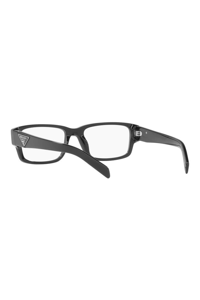 55mm Rectangular Optical Glasses, Alternate, color, BLACK