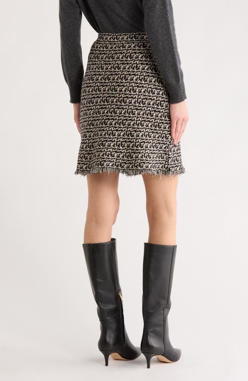 Max Studio Faux Wrap Bouclé Miniskirt