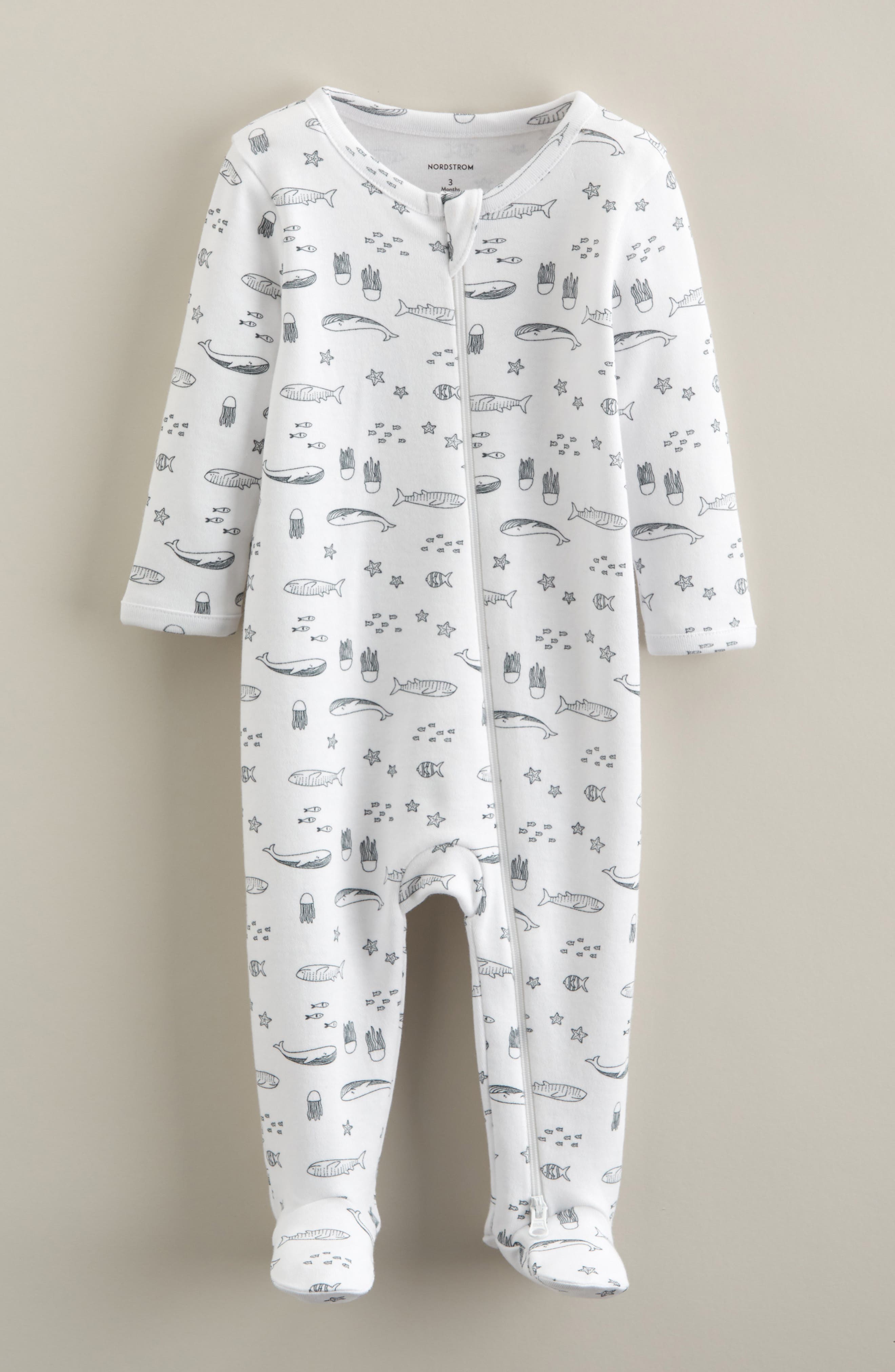 Nordstrom Print Cotton Footie Romper