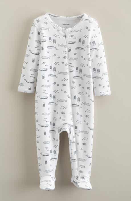 Nordstrom Print Cotton Footie Romper