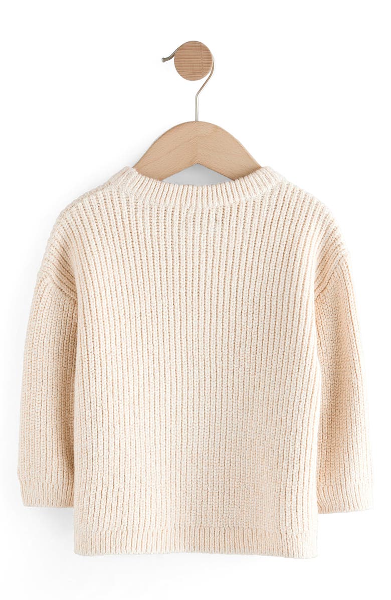 NEXT Kids' Bear Appliqué Crewneck Sweater, Alternate, color, Neutral