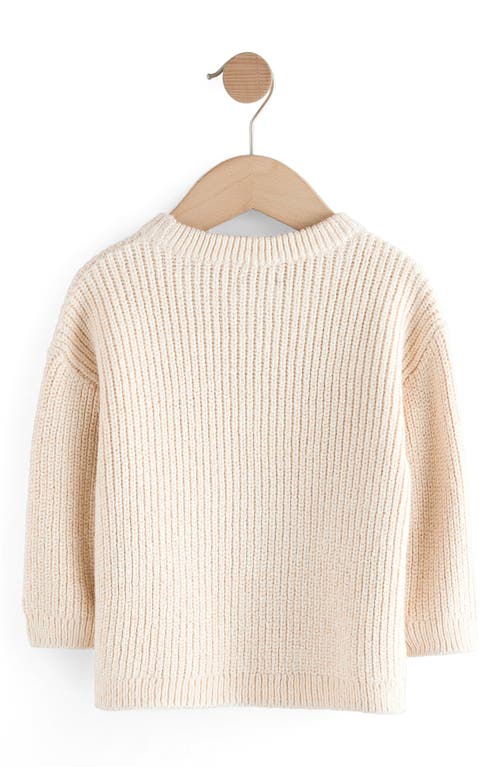 Next Kids' Bear Appliqué Crewneck Sweater In Neutral