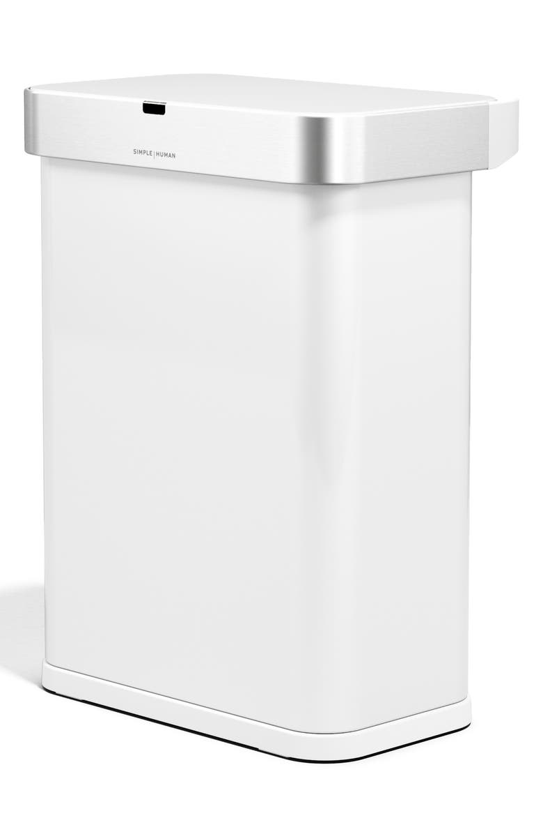 simplehuman 58-Liter Rectangular Sensor Can with Voice + Motion Sensor, Alternate, color,