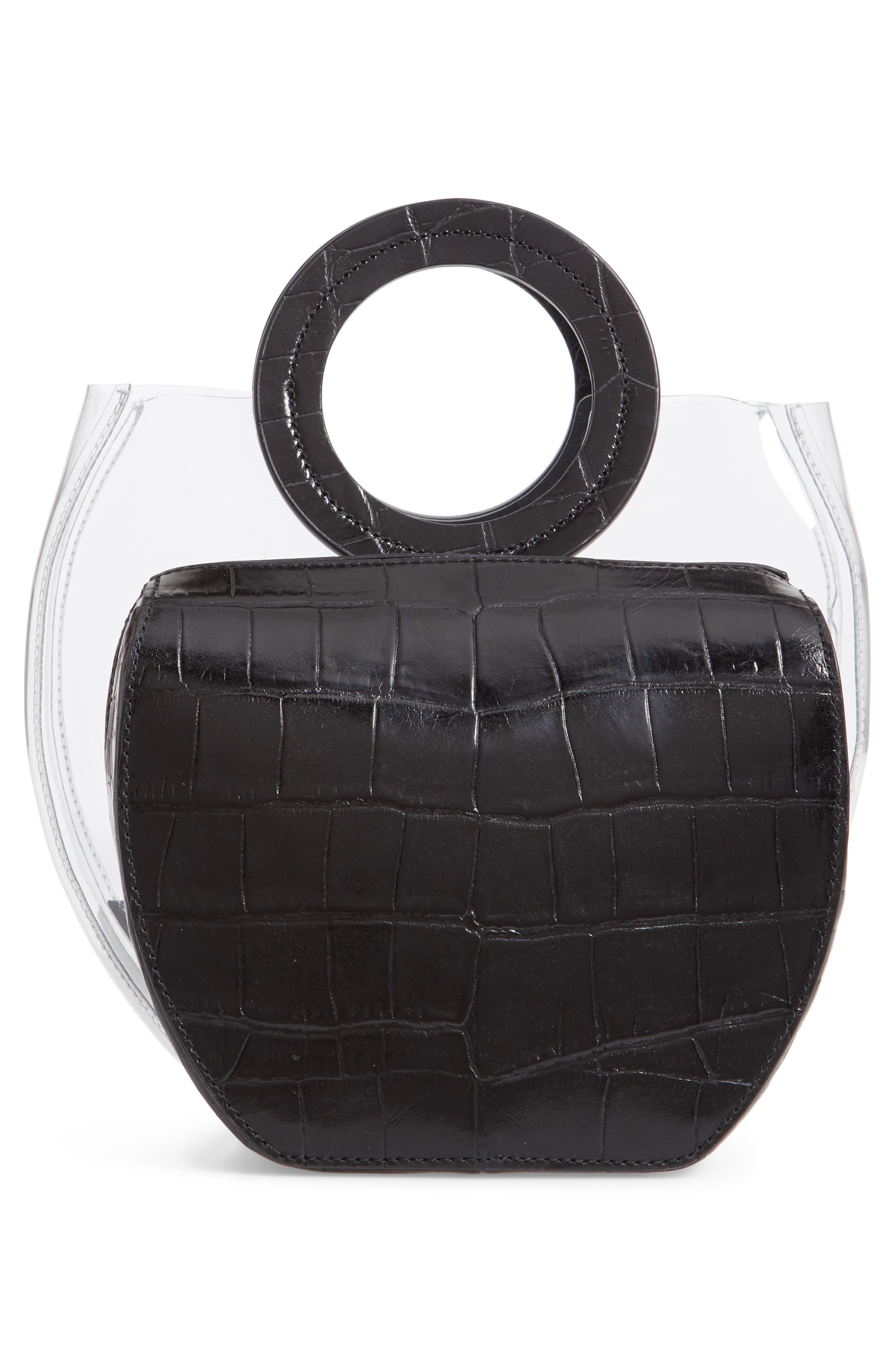 STAUD Frida Transparent Handbag, Alternate, color, 