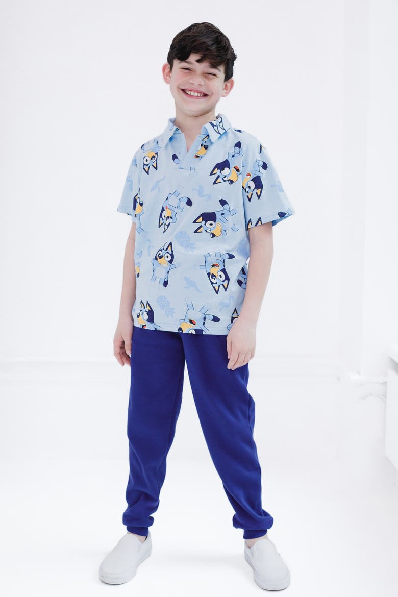 2-Piece Polo and Pants Set, Alternate, color, Bluey Blue Navy