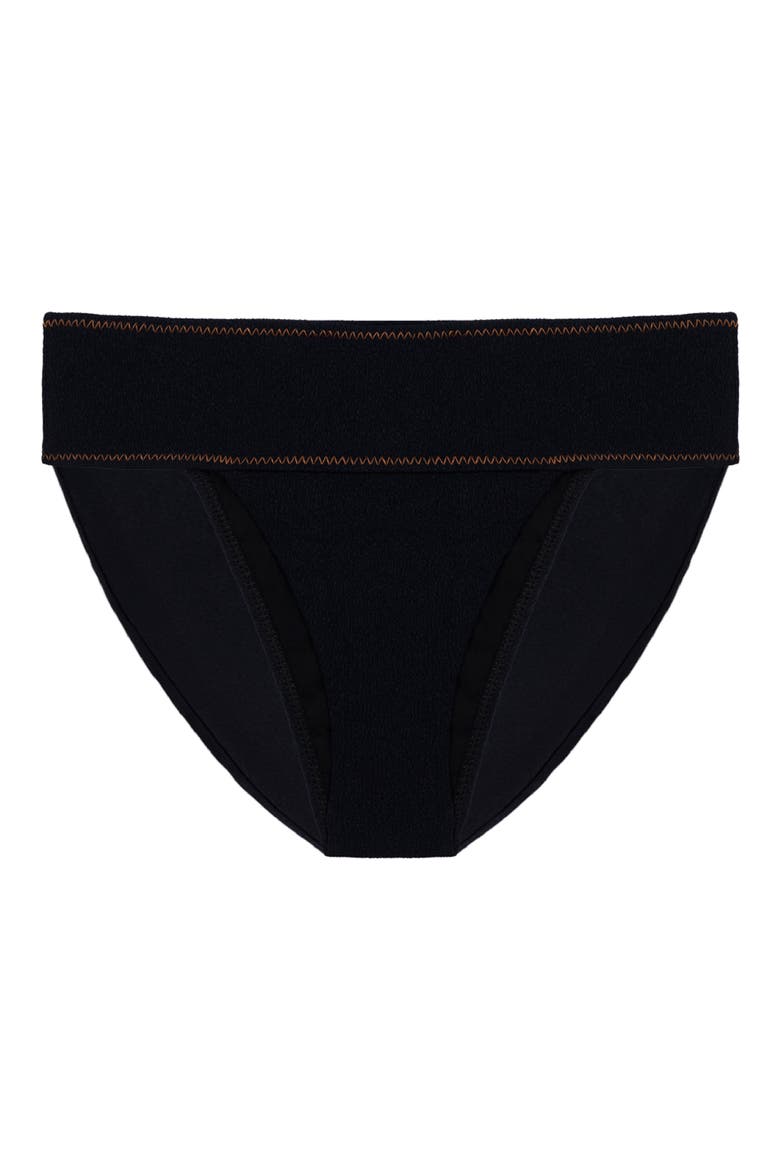 Mia Pala Full Bikini Bottoms, Alternate, color, BLACK