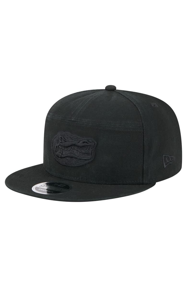 New Era Men's New Era Black Florida Gators Adventure Canvas Split Panel 9FIFTY Snapback Hat, Main, color, 