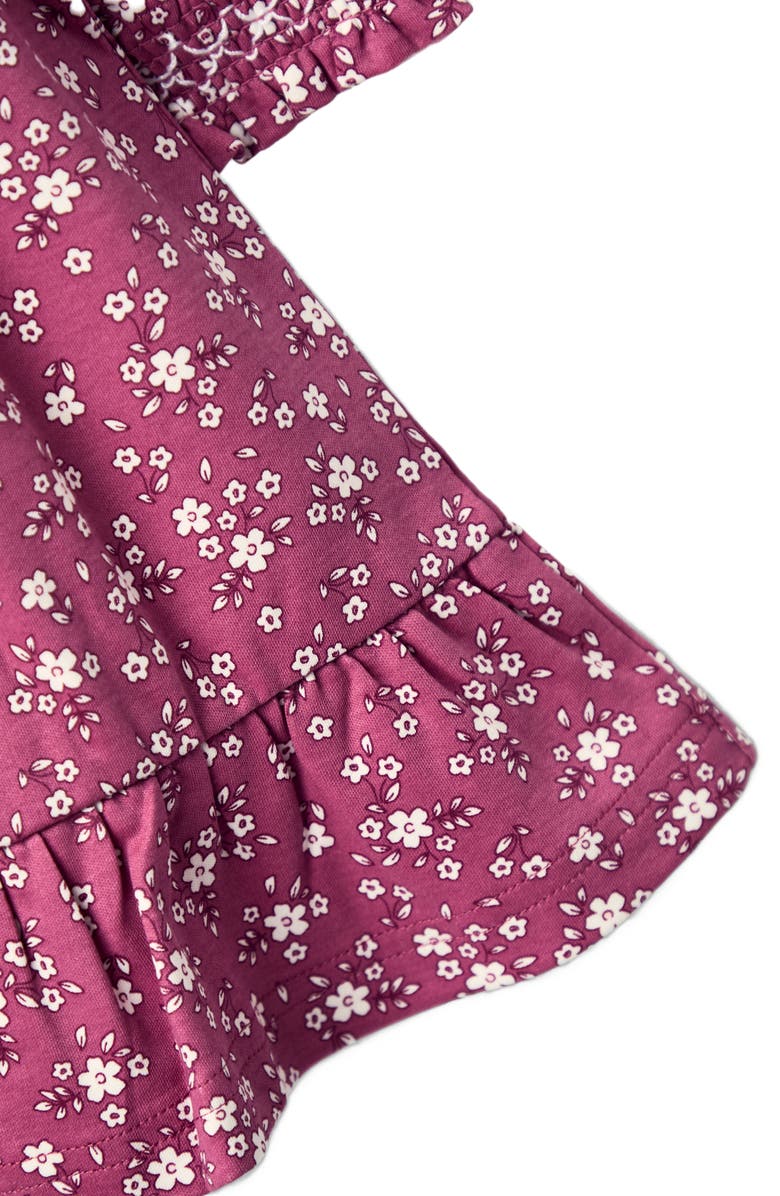 JOJO MAMAN BEBE Floral Smocked Dress, Alternate, color, Pink