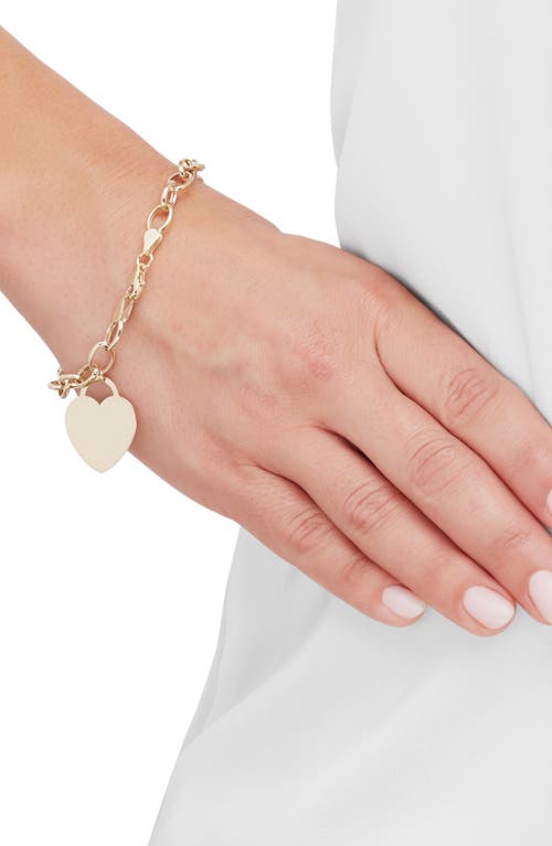 Frankie & Zoe Heart Charm Bracelet In Gold