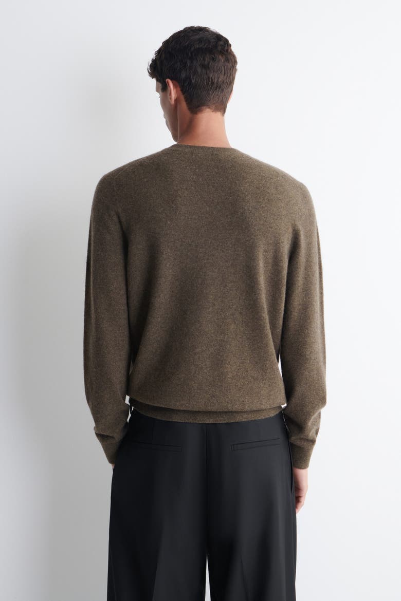 Cashmere Crew-Neck Sweater, Alternate, color, BROWN MÉLANGE