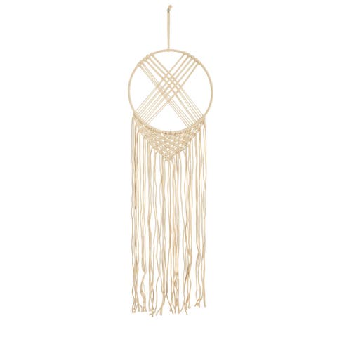 30-in Boho Chic Woven Dreamcatcher Macrame Wall Art Décor