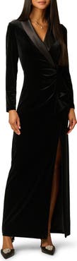Adrianna Papell Velvet Tuxedo Gown