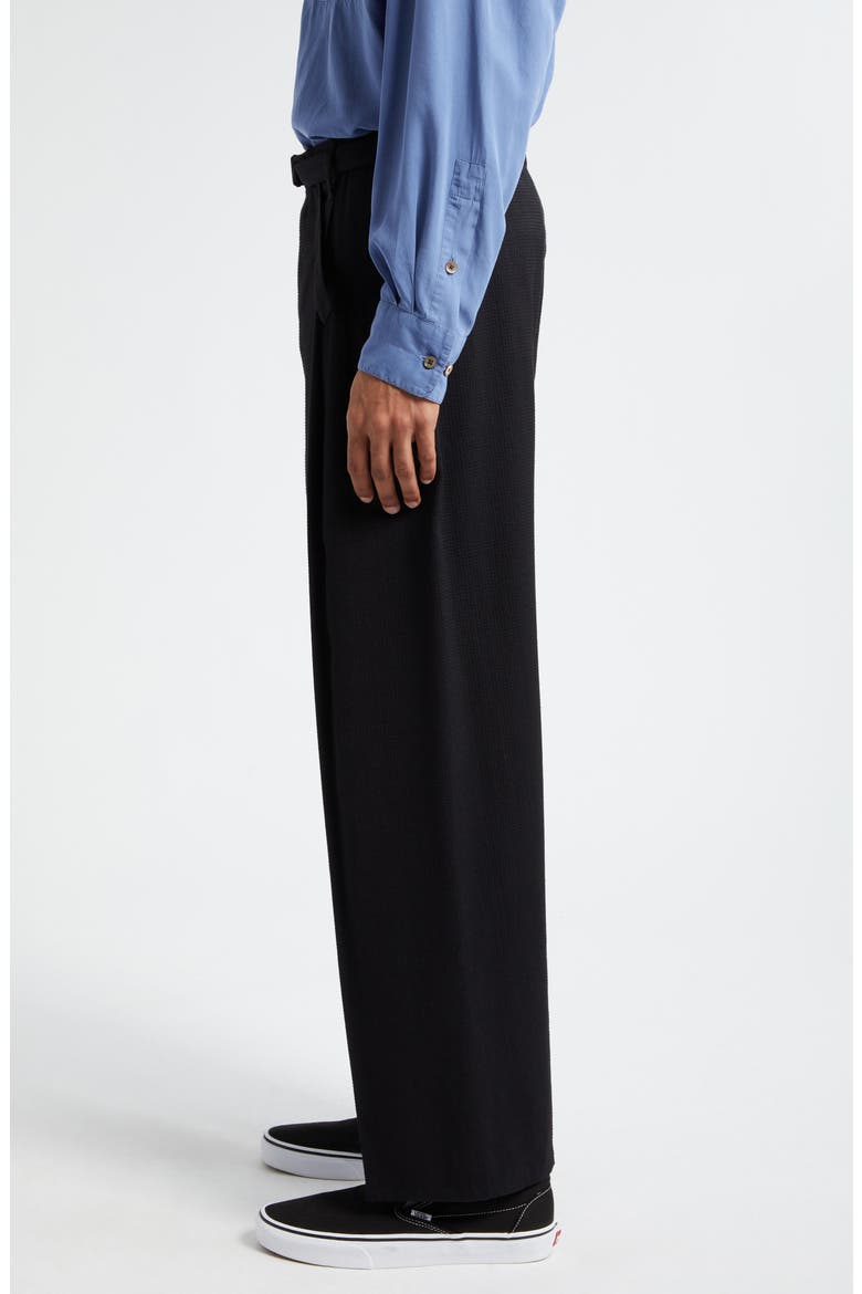 Easy Belted Pleated Pants, Alternate, color, BLACK BK999