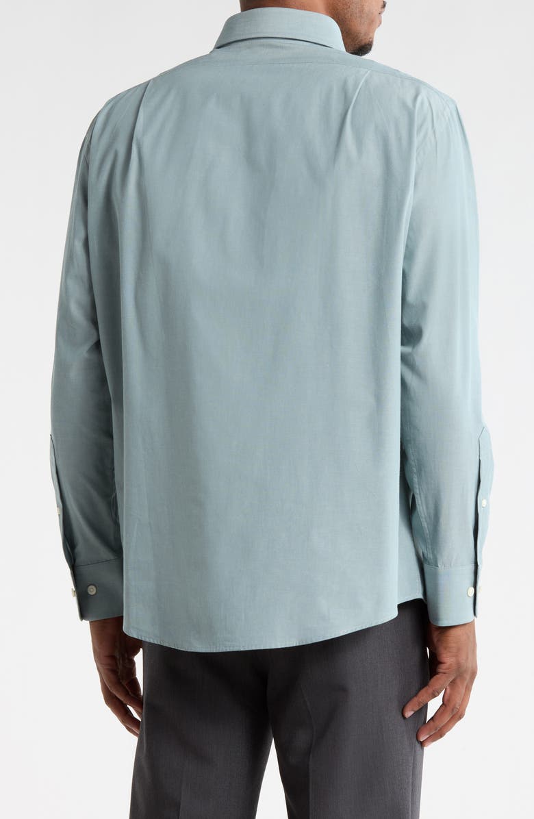 Vince Classic Button Front Long Sleeve Cotton Dress Shirt, Alternate, color, Green