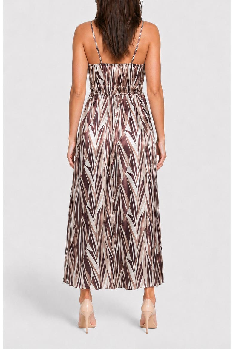 Printed Chiffon Maxi Dress, Alternate, color, ANIMAL