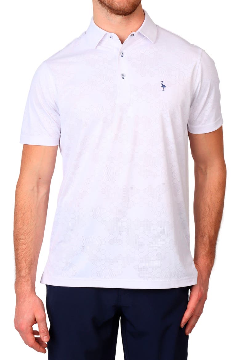 Honeycomb Textured Performance Polo, Main, color, DOVE WHITE