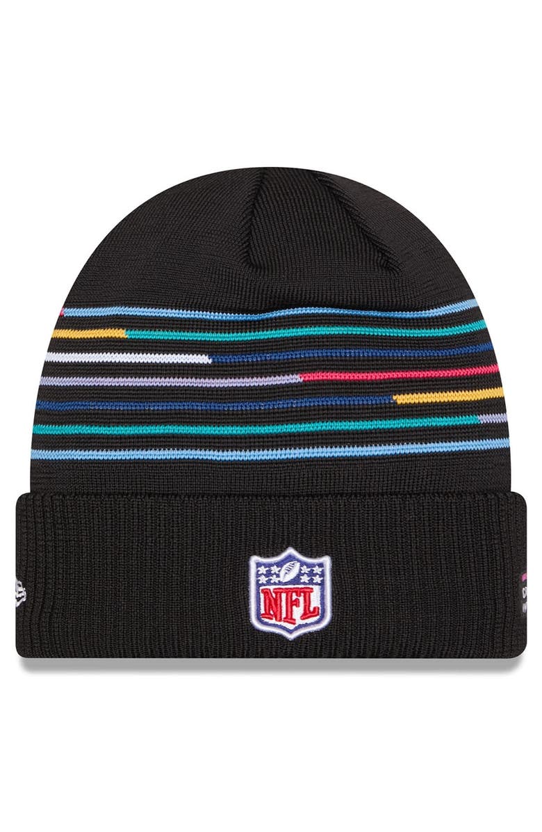New Era Men's New Era Black New York Giants 2025 NFL Crucial Catch Cuffed Knit Hat, Alternate, color, 